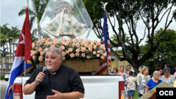 El Padre José Joaquín Espino es el Rector del Santuario Nacional de Nuestra Señora de la Caridad del Cobre.