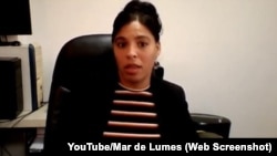 Yahima Martínez Millán, ex Cónsul de cuba en España Foto Ministerio de Relaciones Exteriores de Cuba. (Captura de video/YouTube/Asociación Mar de Lumes)
