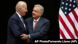 Andrés Manuel López Obrador y Joe Biden en el Palacio Nacional de Ciudad México, el 9 de enero de 2023.