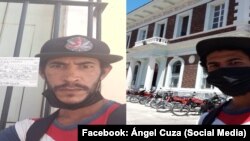 El activista Ángel Cuza Alfonso, multado después de protestar en una cola en La Habana.