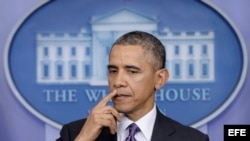 Rueda de prensa del presidende de EEUU, Barack Obama, este jueves 17 de abril de 2014