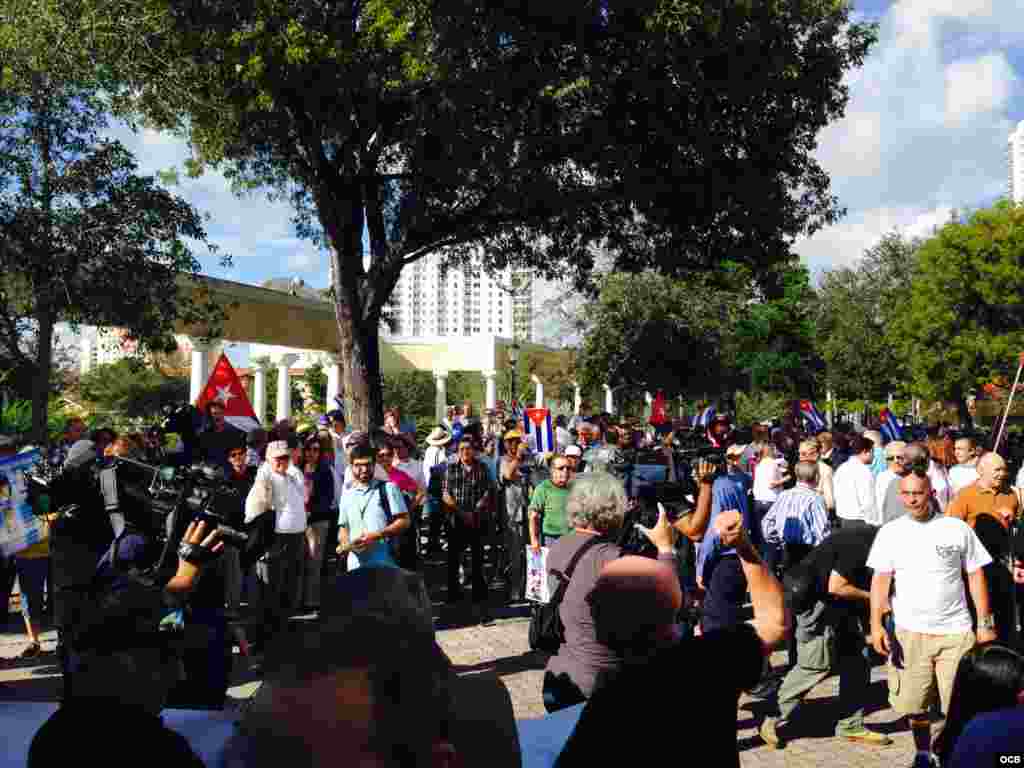 Panorámica de los asistentes convocados por el opositor Jorge Luis García Pérez, "Antúnez".