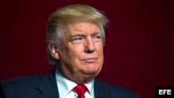 El candidato republicano a la presidencia estadounidense Donald Trump durante su intervención en Washington, Estados Unidos.