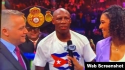 Yordenis Ugás, tras su triunfo sobre Pacquiao en Las Vegas.
