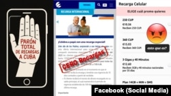 Cubanos llaman a un paro de recargas telefónicas desde el exterior.