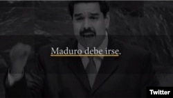 Imagen del video sobre Nicolás Maduro publicado en la cuenta de Twitter de la Casa Blanca.