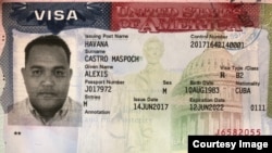 Visa estadounidense de Alexis Castro Maspoch, alias El Millonario.