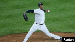 Aroldis Chapman en un juego contra los Astros de Houston. Brad Penner-USA TODAY Sports