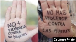 Campaña por el cese de la violencia en Cuba /Fotos cortesía de Marthadela Tamayo
