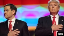 En el 2016, Marco Rubio y Donald Trump se enfrentaron en la campaña presidencial por el Partido Republicano .