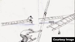 Dibujo de El Sexto desde la prisión