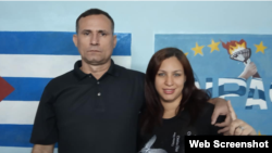 José Daniel Ferrer junto a su esposa, Nelva Ismaray Ortega, en una imagen de archivo.