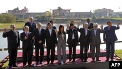 Presidentes latinoamericanos posan en una Cumbre de UNASUR en 2010.
