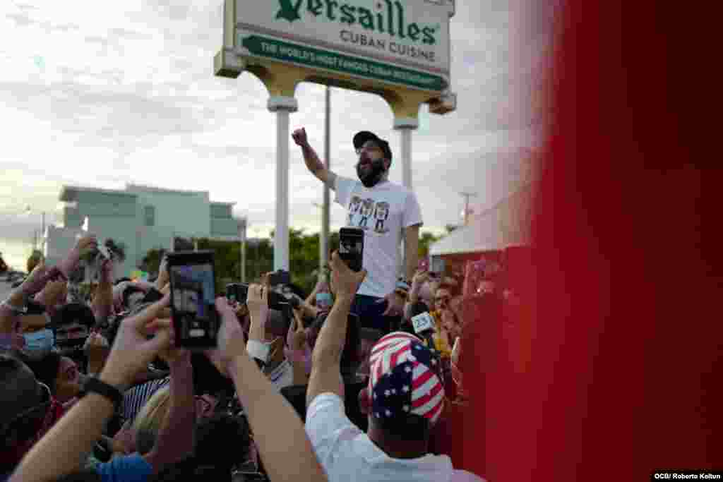 Exiliados cubanos dan su apoyo al movimiento San Isidro