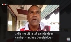 Instantánea del testimonio de Daniel Llorente en el reportaje de "Nieuwsuur".