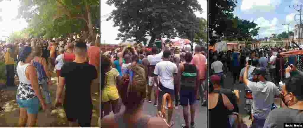 Miles de cubanos se lanzan a la calle en diferentes ciudades del país.