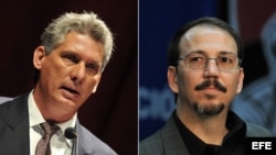 Miguel Díaz-Canel y Alejandro Castro Espín.