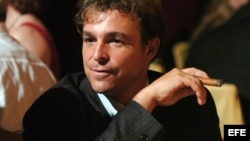 Antonio Castro en una subasta de humidores.