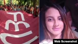La estudiante de periodismo Karla María Pérez González fue expulsada de la universidad por sus vinculos con el movimiento opositor Somos+.