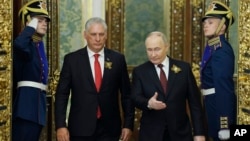 Putin ha recibido en el Kremlin a Miguel Díaz-Canel dos veces desde el despliegue de su invasión a Ucrania, en febrero de 2022.