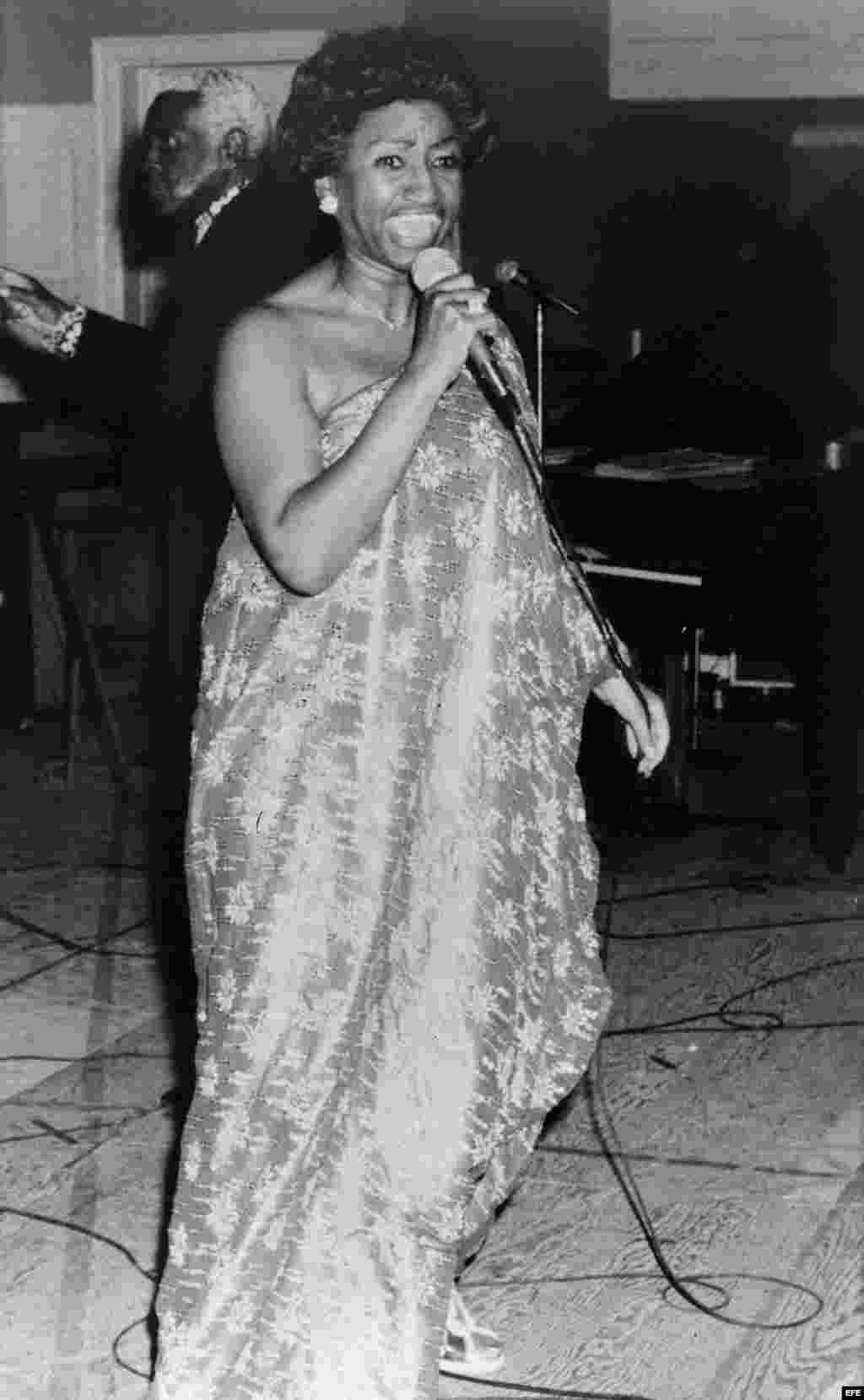 Actuación de Celia Cruz en Madrid el 5 de septiembre de 1979. EFE/yv