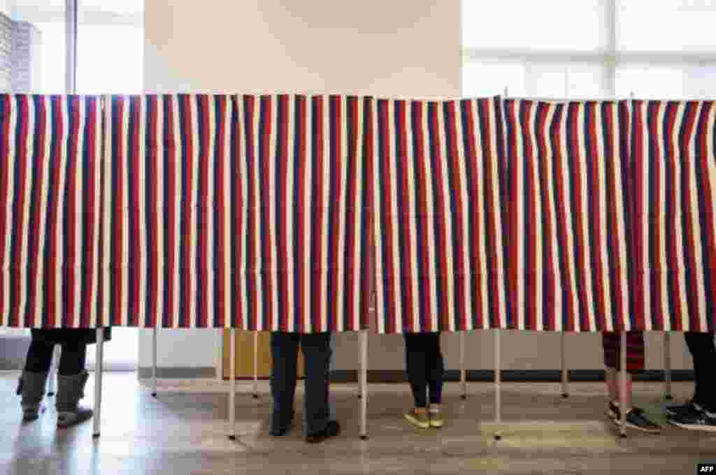 Elecciones en Estados Unidos 2020. Un centro de votación en Concord, New Hampshire. Joseph Prezioso / AFP