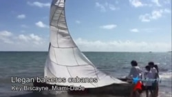 Balseros cubanos llegan a Key Biscayne Balseros cubanos llegan a Key Biscayne