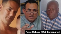 Los presos políticos cubanos Roberto Pérez Fonseca, José Daniel Ferrer, Loreto Hernández García